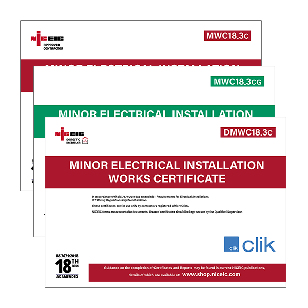 Minor Electric Install Certificate 18.3