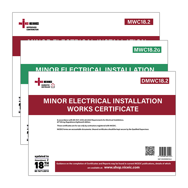 Minor Electric Install Certificate 18.3