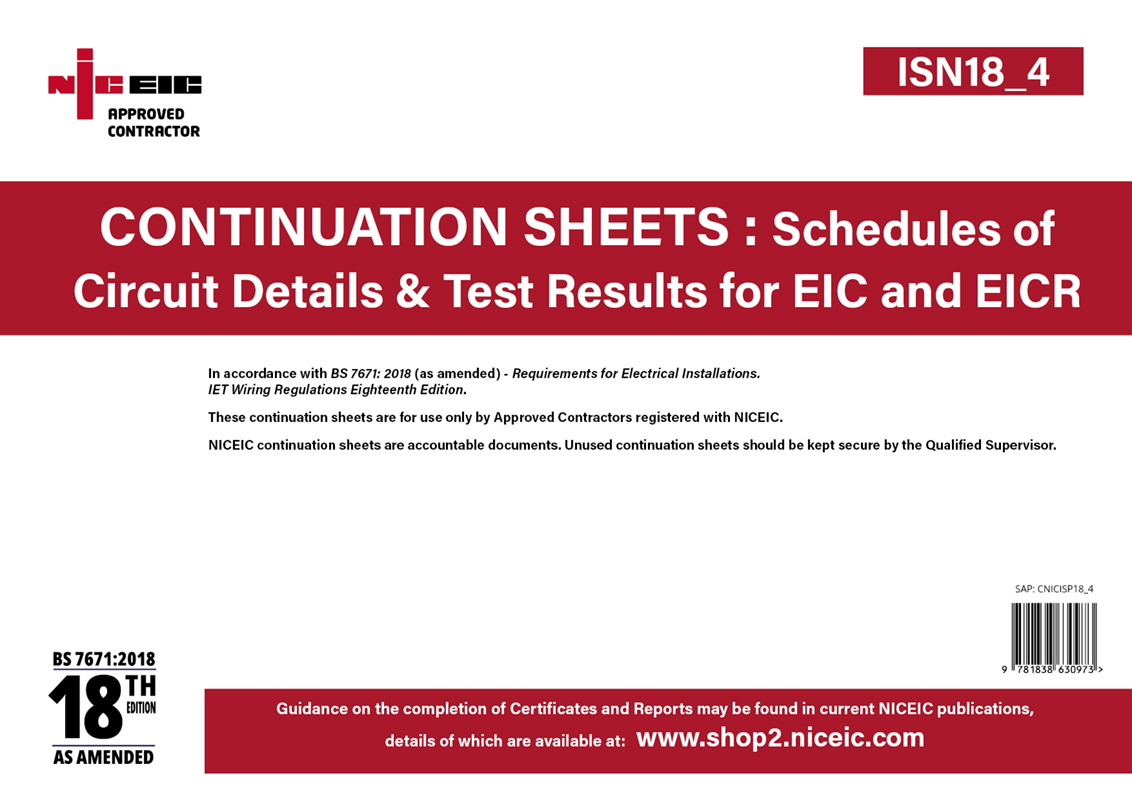 Continuation sheets 18.4
