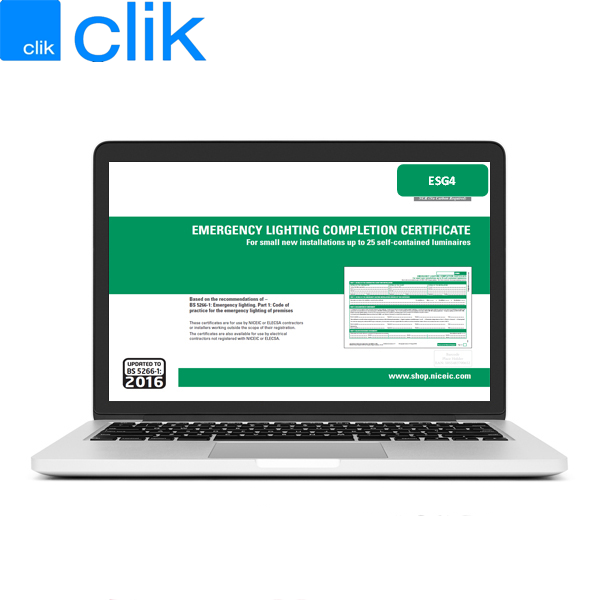 Emergency Lighting Completion Certificates (E-Certs) - ESG4