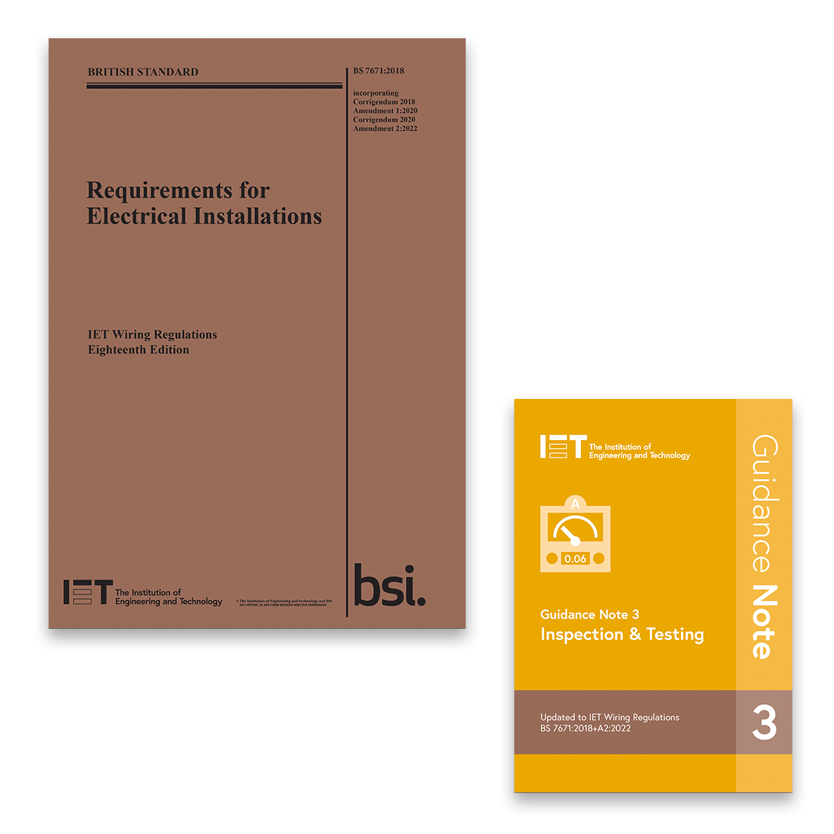 IET Wiring Regulations & IET Guidance Note 3 (BS 7671:2018+A2:2022)